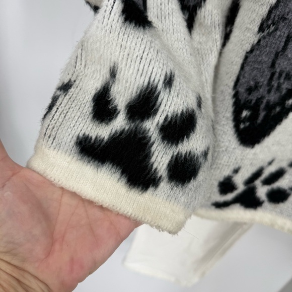 ARTESANIAS Tuntaquimba Native American Wolf print Wool Full Zip sweater jacket M - Picture 12 of 12